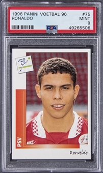 1996 Panini Voetbal 96 #75 Ronaldo Rookie Card - PSA MINT 9
